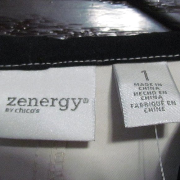 Chico's Zenergy Lightweight Gold Shine Anorak Polyester Jacket sz 1 = Med/8 NWT - Picture 5 of 10